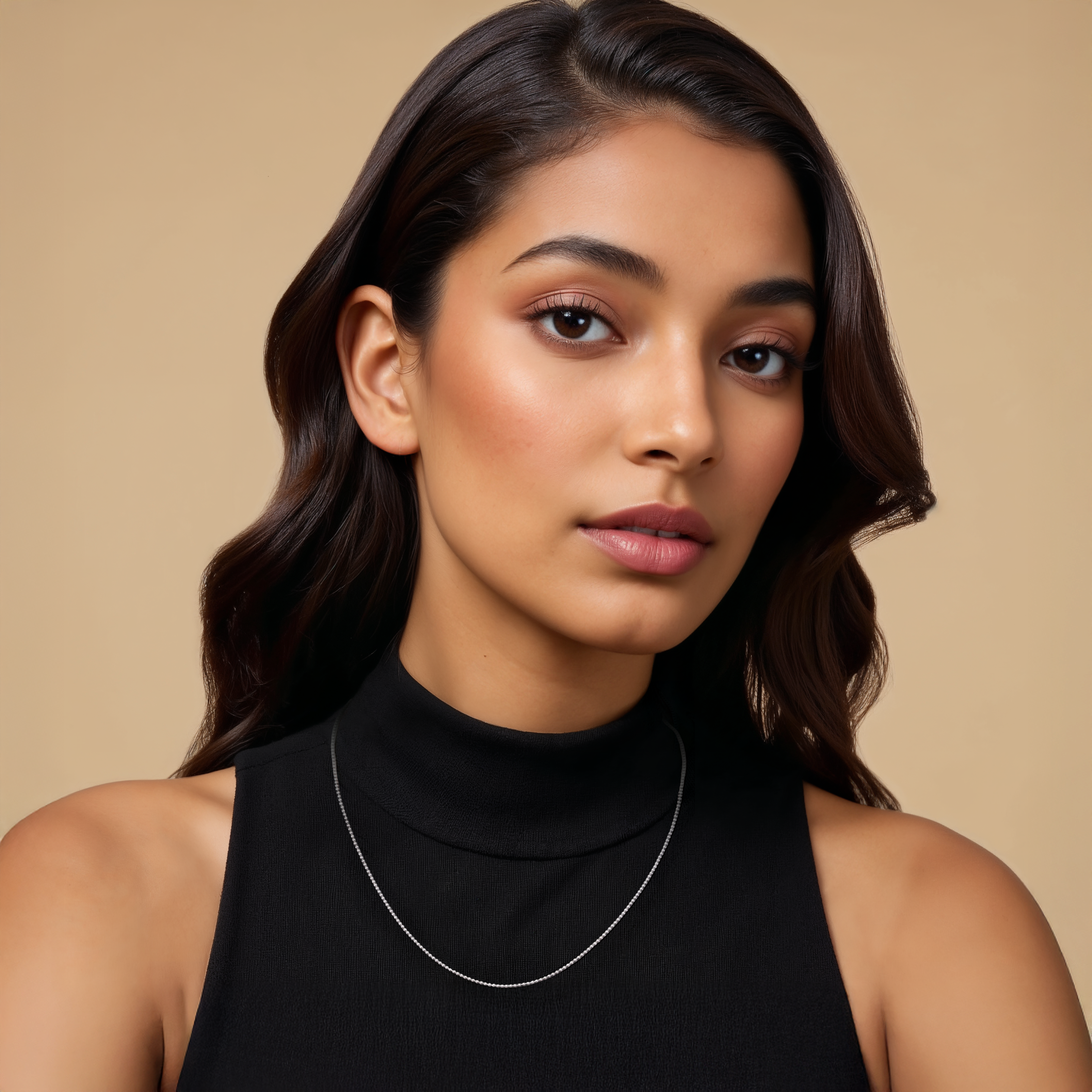 1mm Japanese Platinum Balls Chain for Women JL PT CH 1114