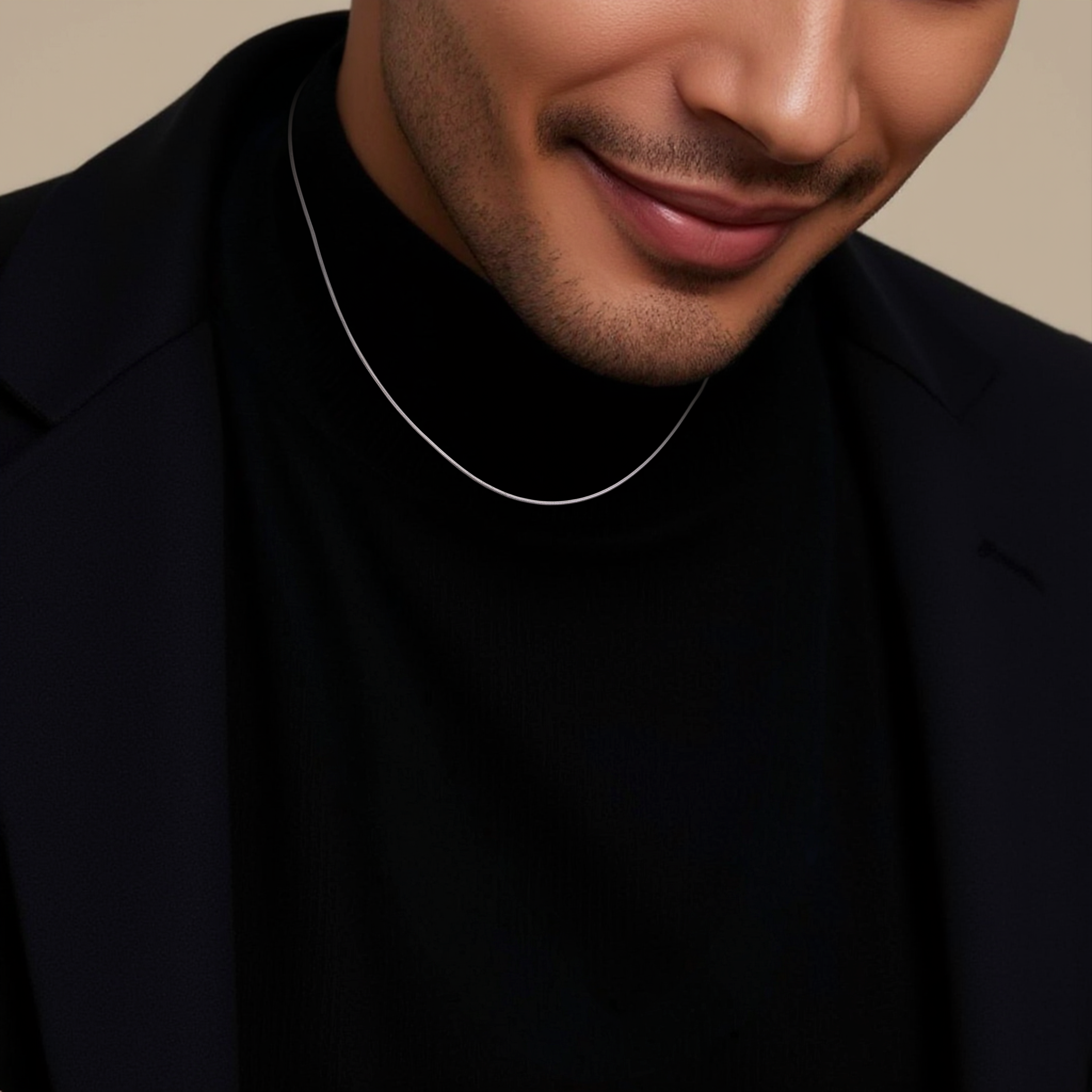 1mm Japanese Platinum Round Snake Chain SJ PTO 712