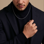 Load image into Gallery viewer, 2mm Japanese Rectangular Links Classic Platinum Chain JL PT CH 1118
