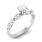 Load image into Gallery viewer, Designer 30 Pointer Platinum Diamond Shank Solitaire Engagement Ring JL PT 6581   Jewelove.US

