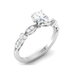 Load image into Gallery viewer, Designer 30 Pointer Platinum Diamond Shank Solitaire Engagement Ring JL PT 6581   Jewelove.US

