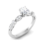 Load image into Gallery viewer, 1-Carat Lab Grown Solitaire Diamond Accents Platinum Engagement Ring JL PT LG G 6581-B
