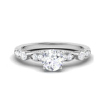 Load image into Gallery viewer, Designer 30 Pointer Platinum Diamond Shank Solitaire Engagement Ring JL PT 6581   Jewelove.US
