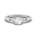 Load image into Gallery viewer, 70-Pointer Lab Grown Solitaire Diamond Accents Platinum Engagement Ring JL PT LG G 6581-A
