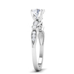 Load image into Gallery viewer, Designer 30 Pointer Platinum Diamond Shank Solitaire Engagement Ring JL PT 6581   Jewelove.US
