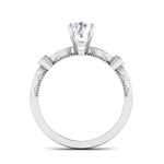 Load image into Gallery viewer, 1-Carat Lab Grown Solitaire Diamond Accents Platinum Engagement Ring JL PT LG 6581
