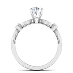 Load image into Gallery viewer, Designer 30 Pointer Platinum Diamond Shank Solitaire Engagement Ring JL PT 6581   Jewelove.US
