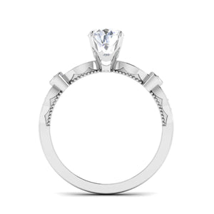 70-Pointer Lab Grown Solitaire Diamond Accents Platinum Engagement Ring JL PT LG G 6581-A