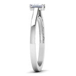 Load image into Gallery viewer, Designer 50 Pointer Princess Cut Solitaire Platinum Engagement Ring with Milgrain Finish JL PT 6578   Jewelove.US
