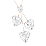 Load image into Gallery viewer, Designer Crown &amp; Heart Platinum &amp; Rose Gold Pendant with Diamonds JL PT P 8216   Jewelove.US
