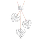 Load image into Gallery viewer, Designer Crown &amp; Heart Platinum &amp; Rose Gold Pendant with Diamonds JL PT P 8216   Jewelove.US
