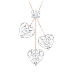 Designer Crown & Heart Platinum & Rose Gold Pendant with Diamonds JL PT P 8216   Jewelove.US