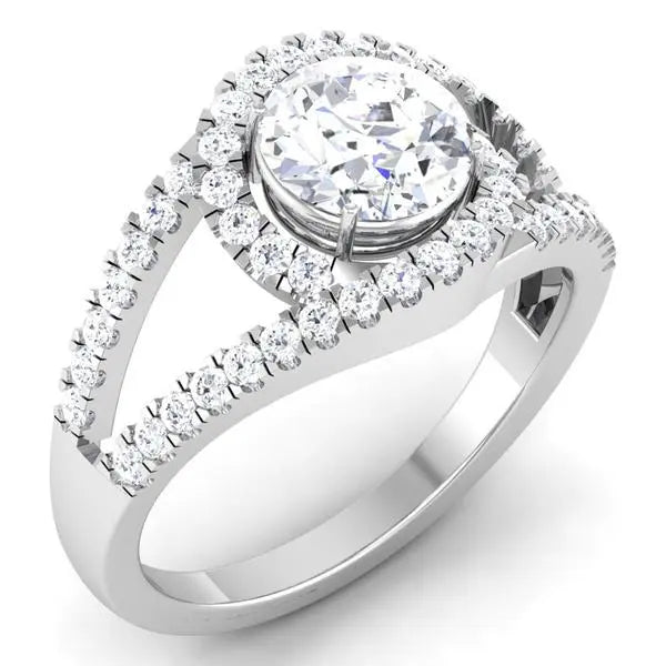 Designer Curvy Platinum Solitaire Engagement Ring for Women JL PT 516   Jewelove.US