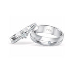 Load image into Gallery viewer, Designer Diamond Platinum Couple Rings JL PT 913  Both Jewelove.US
