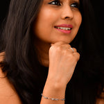 Load image into Gallery viewer, Designer Flowery Japanese Platinum Bracelet for Women JL PTB 662   Jewelove.US
