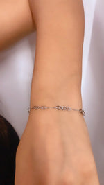 Load image into Gallery viewer, Designer Flowery Japanese Platinum Bracelet for Women JL PTB 662   Jewelove.US
