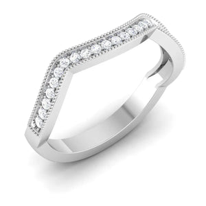 Designer Half Eternity Platinum Ring with Diamonds JL PT 437  VVS-GH Jewelove
