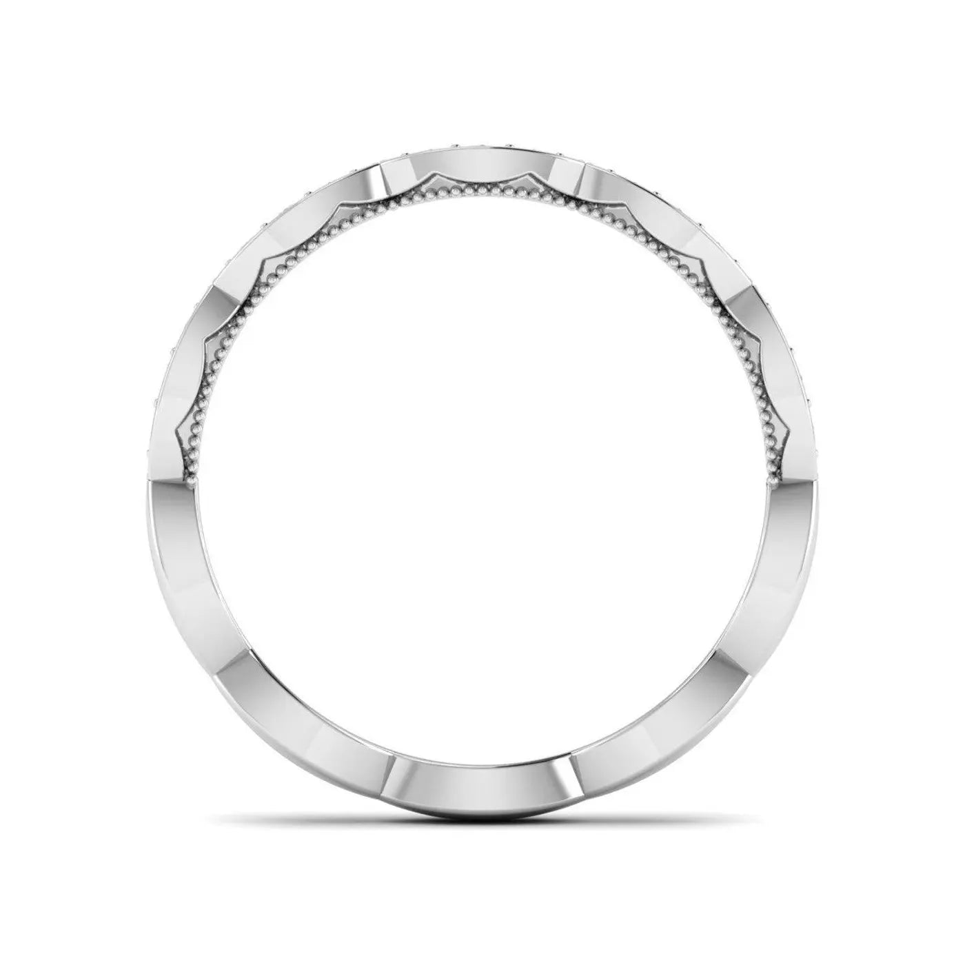 Designer Half Eternity Platinum Ring with Diamonds JL PT 442   Jewelove