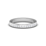 Load image into Gallery viewer, Designer Half Eternity Platinum Wedding Band with Channel Setting JL PT 6731   Jewelove.US
