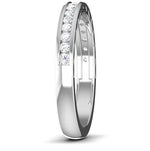Load image into Gallery viewer, Designer Half Eternity Platinum Wedding Band with Channel Setting JL PT 6731   Jewelove.US
