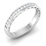 Load image into Gallery viewer, Designer Half Eternity Platinum Wedding Band with Channel Setting JL PT 6731  GH-VVS Jewelove.US
