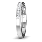 Load image into Gallery viewer, Designer Half Eternity Platinum Wedding Band with Diamonds JL PT 6771   Jewelove.US
