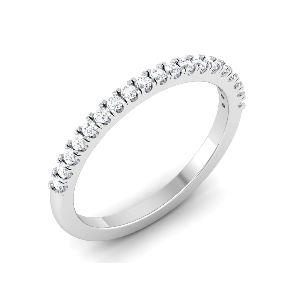 Designer Half Eternity Platinum Wedding Band with Diamonds JL PT 6850   Jewelove.US