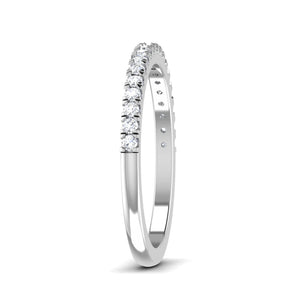 Designer Half Eternity Platinum Wedding Band with Diamonds JL PT 6850   Jewelove.US