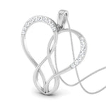 Load image into Gallery viewer, Designer Heart Platinum Pendant with Diamonds JL PT P 8075   Jewelove.US
