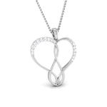 Load image into Gallery viewer, Designer Heart Platinum Pendant with Diamonds JL PT P 8075   Jewelove.US
