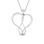 Load image into Gallery viewer, Designer Heart Platinum Pendant with Diamonds JL PT P 8075   Jewelove.US
