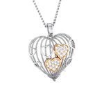 Load image into Gallery viewer, Designer Heart of Hearts Rose Gold Platinum Pendant with Diamonds JL PT P 8000   Jewelove.US
