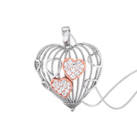 Load image into Gallery viewer, Designer Heart of Hearts Rose Gold Platinum Pendant with Diamonds JL PT P 8000  Rose-Gold Jewelove.US
