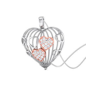 Designer Heart of Hearts Rose Gold Platinum Pendant with Diamonds JL PT P 8000  Rose-Gold Jewelove.US