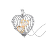 Load image into Gallery viewer, Designer Heart of Hearts Rose Gold Platinum Pendant with Diamonds JL PT P 8000  Yellow-Gold Jewelove.US
