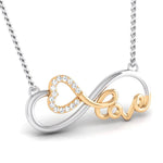 Load image into Gallery viewer, Designer Infinity Love Heart Platinum Pendant with Gold &amp; Diamonds JL PT P 8086   Jewelove.US
