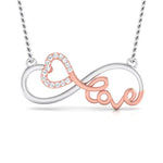 Load image into Gallery viewer, Designer Infinity Love Heart Platinum Pendant with Gold &amp; Diamonds JL PT P 8086   Jewelove.US
