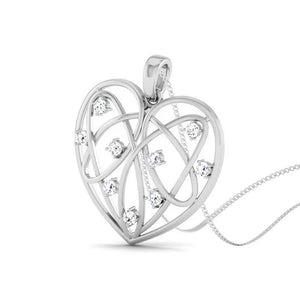Designer Loops Platinum Pendant with Diamonds JL PT P 8103   Jewelove.US