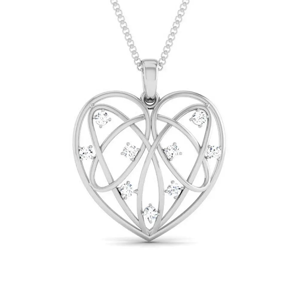 Designer Loops Platinum Pendant with Diamonds JL PT P 8103  VVS-GH Jewelove.US