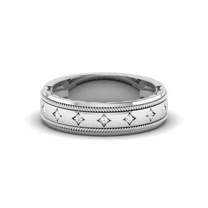 Designer Men's Platinum Wedding Ring with Diamonds JL PT 6742   Jewelove.US