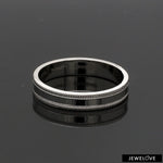 Load image into Gallery viewer, Designer Milgrain Plain Platinum Wedding Band with Matte Finish JL PT 310   Jewelove
