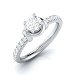 Load image into Gallery viewer, Designer Platinum 40-Pointer Solitaire Engagement Ring for Women with Diamond Accents JL PT G 113   Jewelove.US
