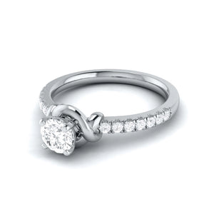 Designer Platinum 40-Pointer Solitaire Engagement Ring for Women with Diamond Accents JL PT G 113   Jewelove.US