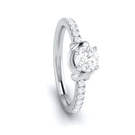 Load image into Gallery viewer, Designer Platinum 40-Pointer Solitaire Engagement Ring for Women with Diamond Accents JL PT G 113   Jewelove.US
