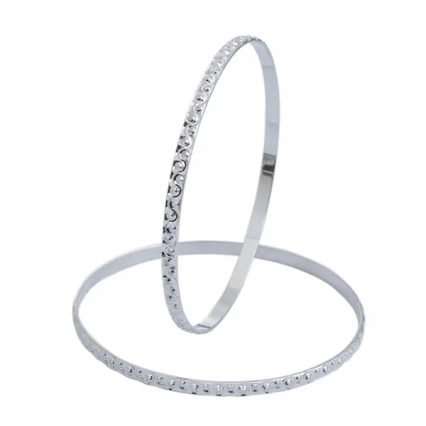 Designer Platinum Bangles for Women, with Unique Texture JL PTB 627   Jewelove.US