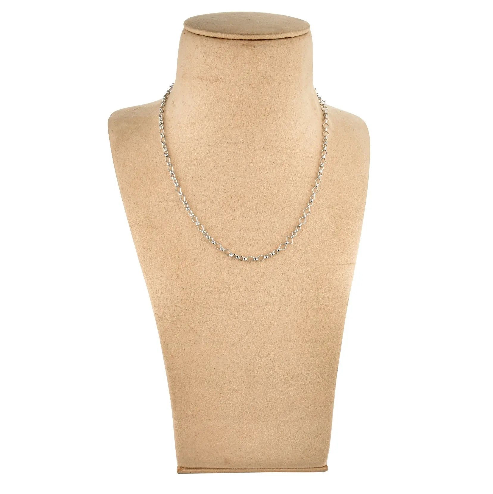 Designer Platinum Chain with Alternating Square and Round Links JL PT CH 769   Jewelove.US