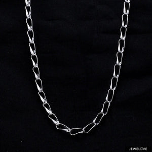 Designer Platinum Chain with Curved Link JL PT CH 781   Jewelove.US