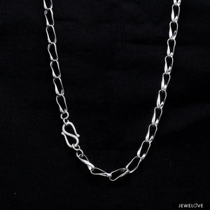 Designer Platinum Chain with Curved Link JL PT CH 781   Jewelove.US