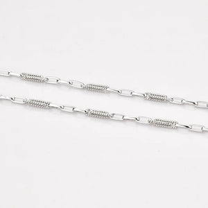 Designer Platinum Chain with Intermittent Milgrain Links JL PT CH 816   Jewelove.US