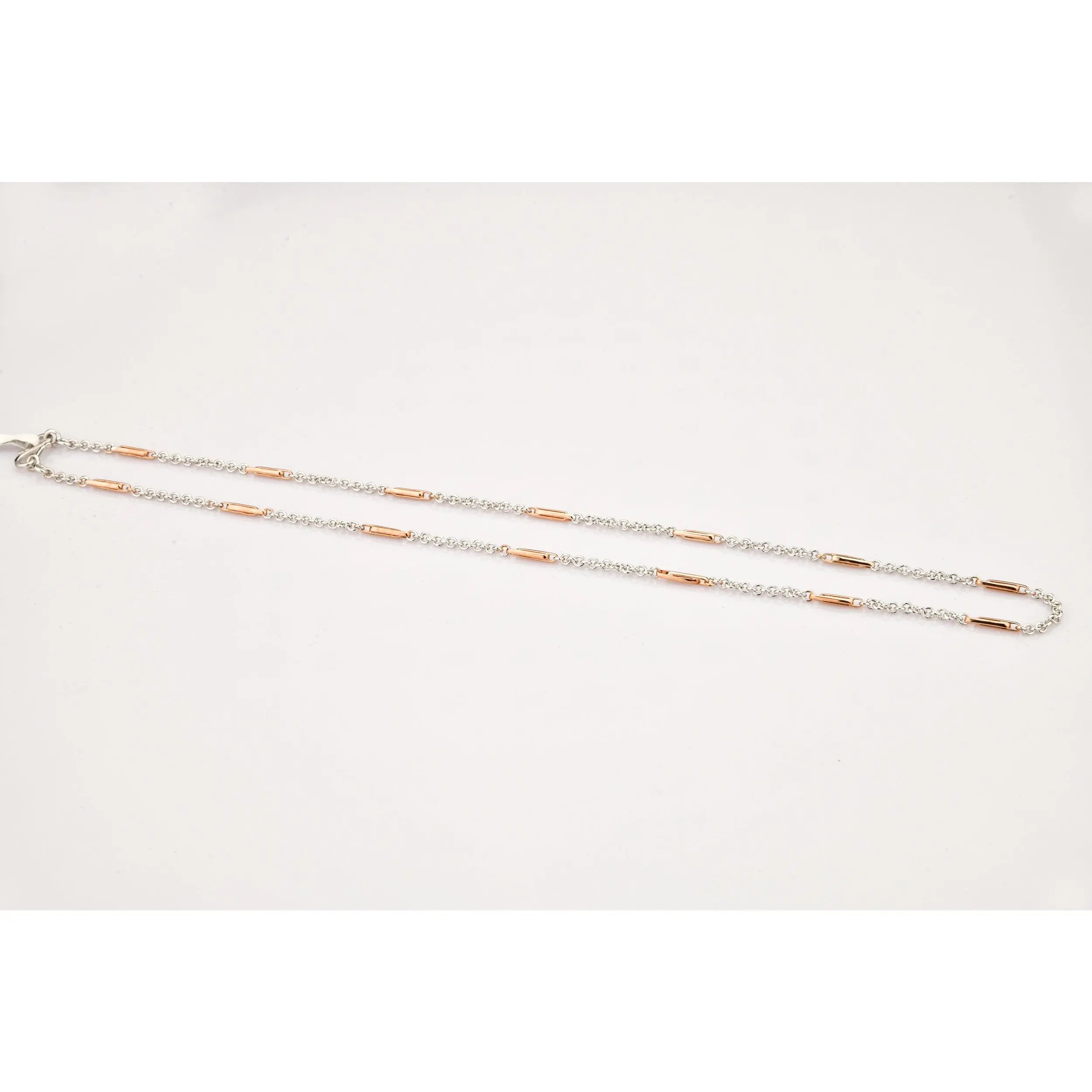 Designer Platinum Chain with Rose Gold Blocks JL PT CH 808   Jewelove.US